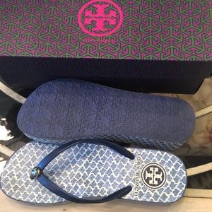 Tori Burch wedge flip-flop